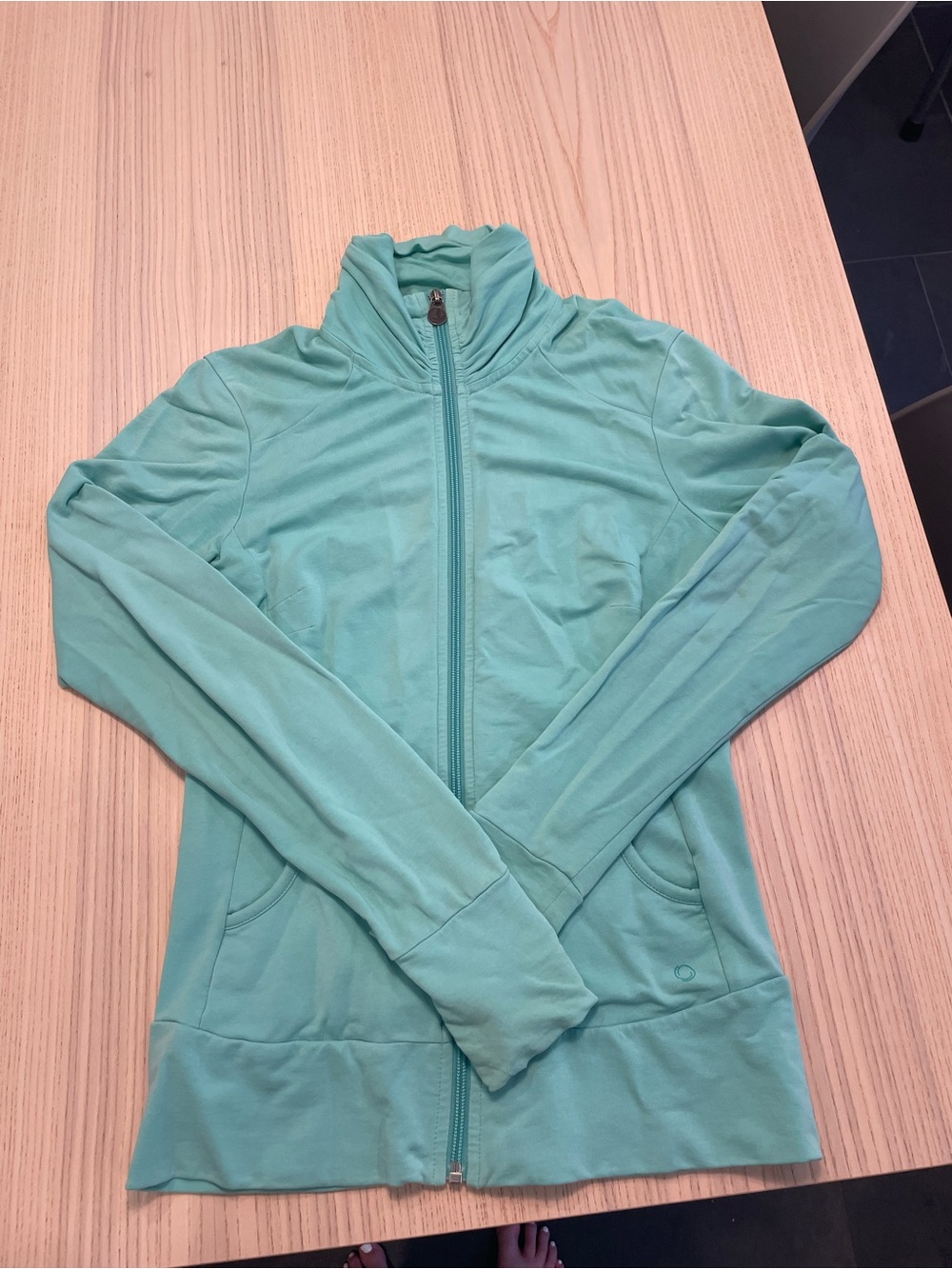 Teal athletic zip up